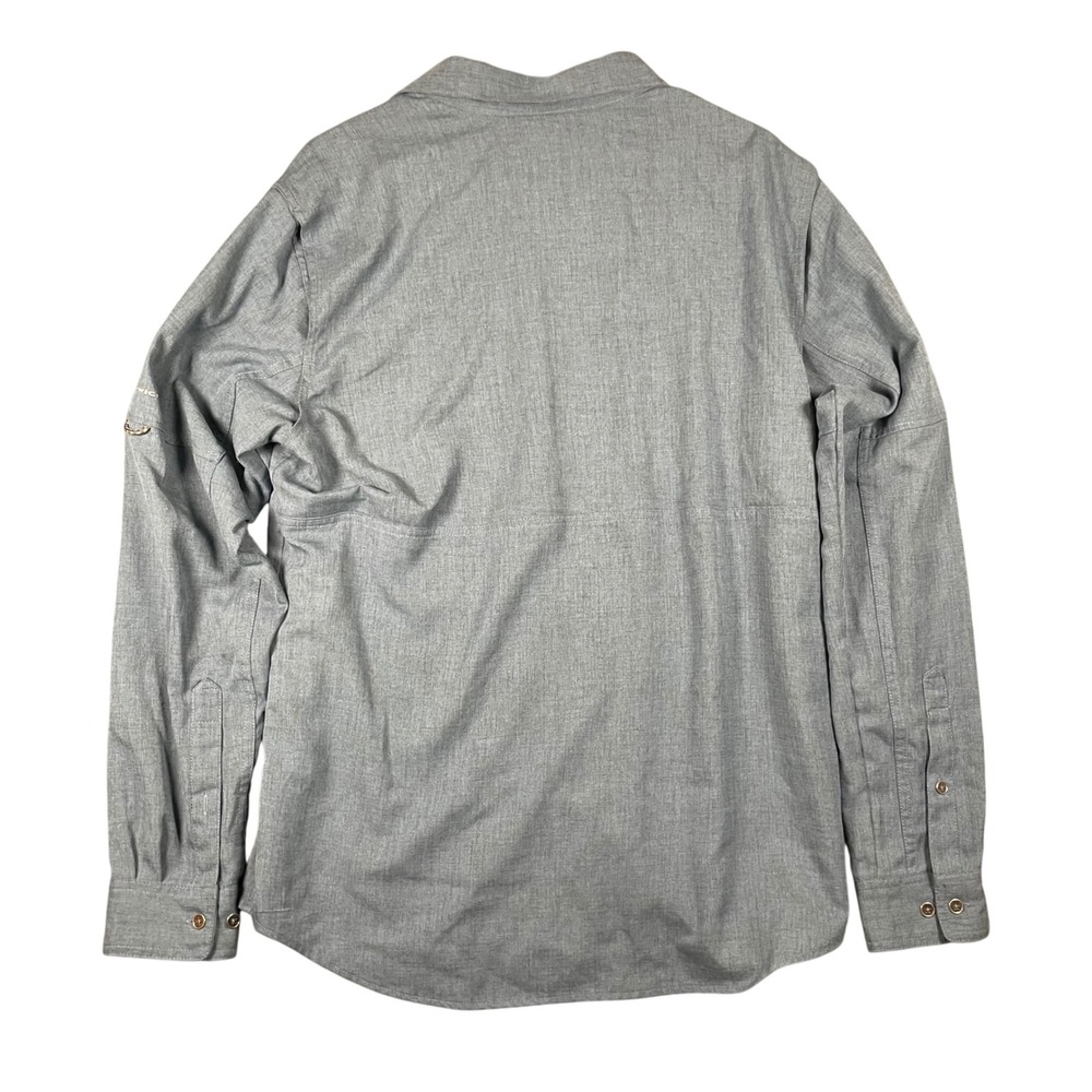 Columbia Omni-Wick Mens Blue Grey Long Sleeve Hiking Fishing Shirt Large Casual - Picture 2 of 9